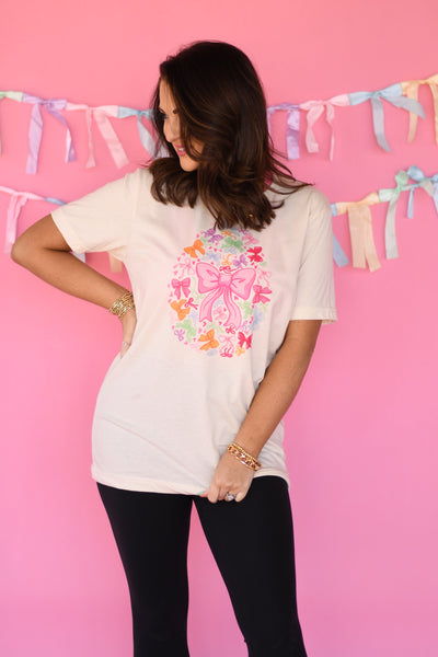 Colorful Bows Easter Egg Tee