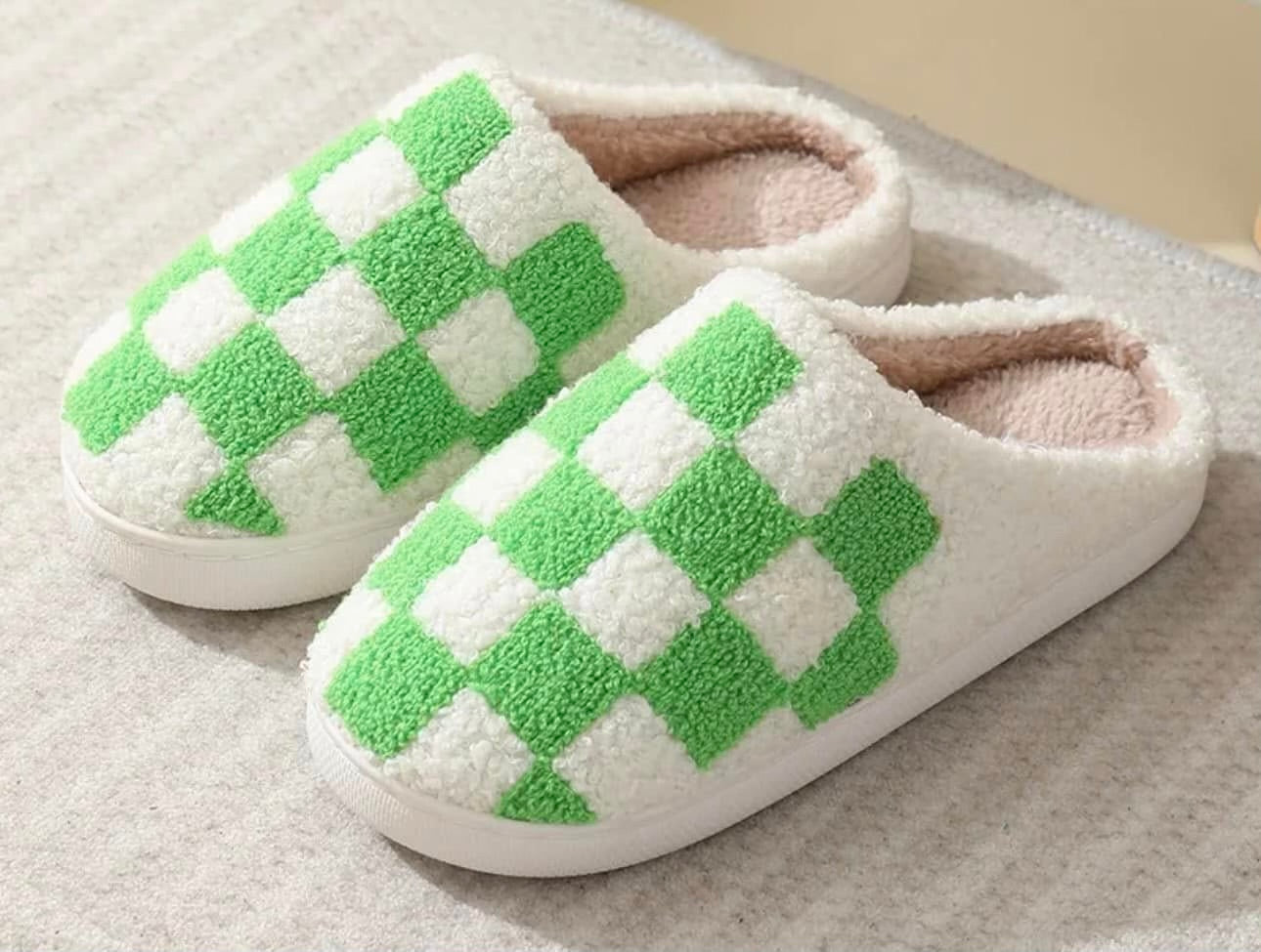 RTS Green Checkered Slippers