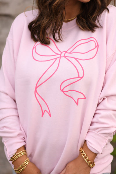 RTS Pink Bow Sweatshirt