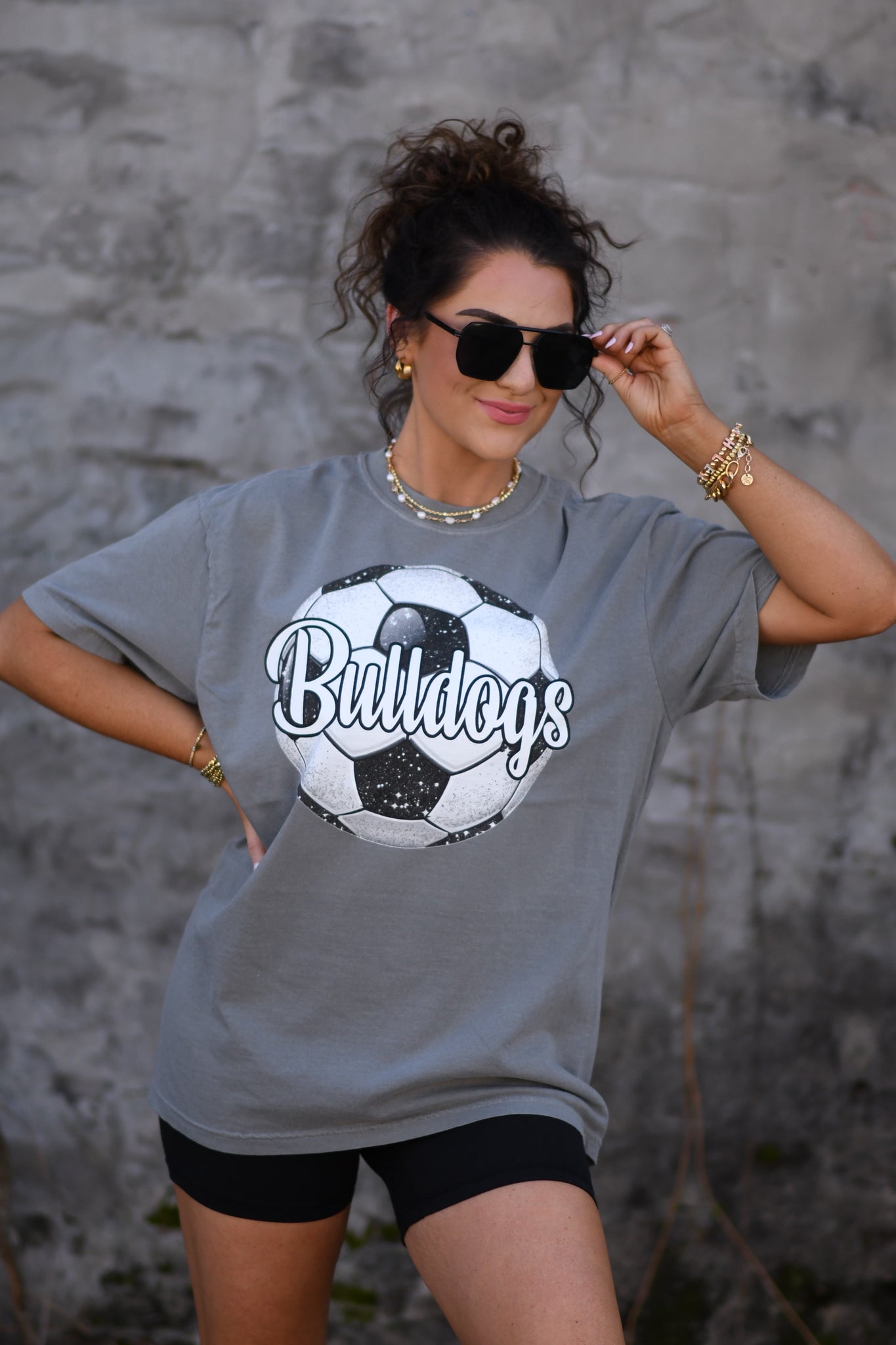 Custom Faux Glitter Soccer Tee