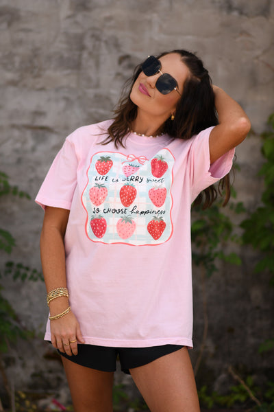 Life Is Berry Sweet Strawberry Tee