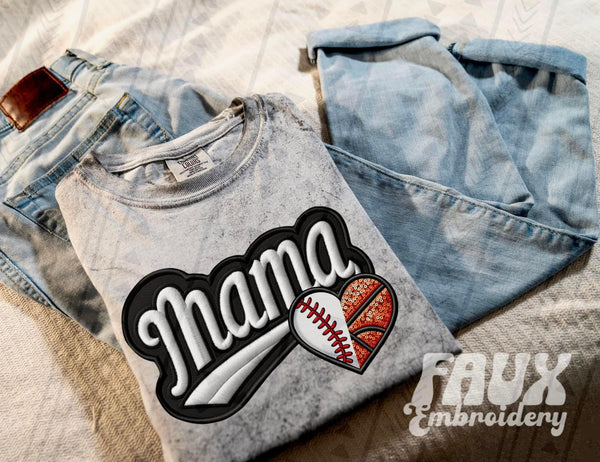 FAUX Varsity Mama Sweatshirt