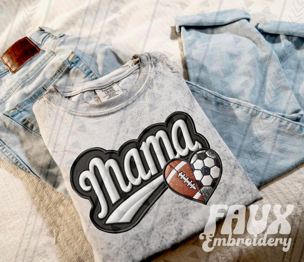 FAUX Varsity Mama Sweatshirt