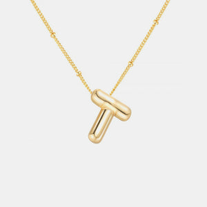 Gold-Plated Bubble Initial Necklace