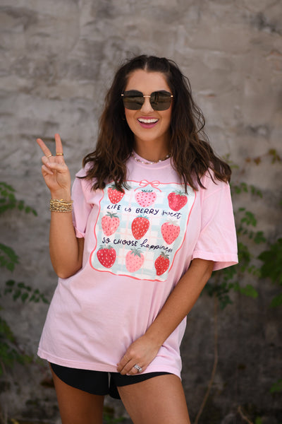 Life Is Berry Sweet Strawberry Tee