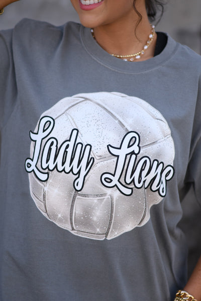 Custom Faux Glitter Volleyball Tee