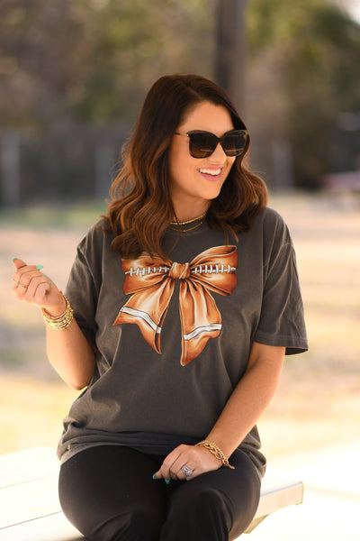 Football Bow Tee