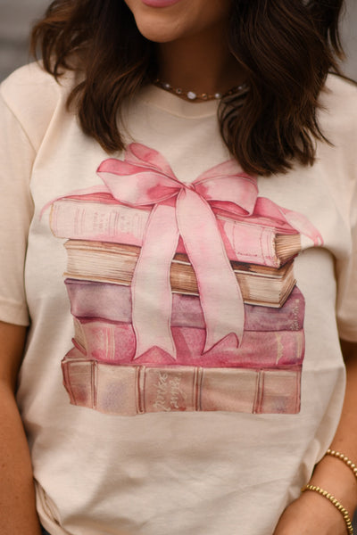 Book Lover Bow Tee