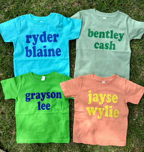 Boys Custom Name Tee’s