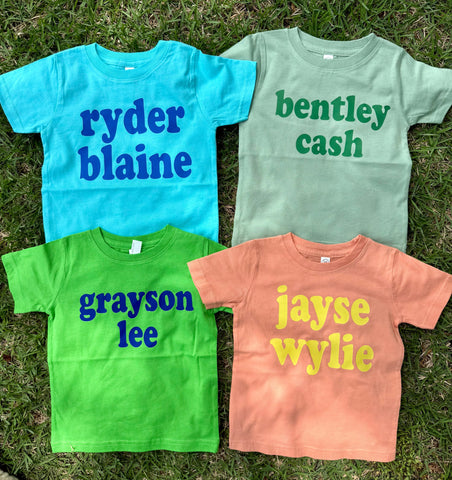 Boys Custom Name Tee’s