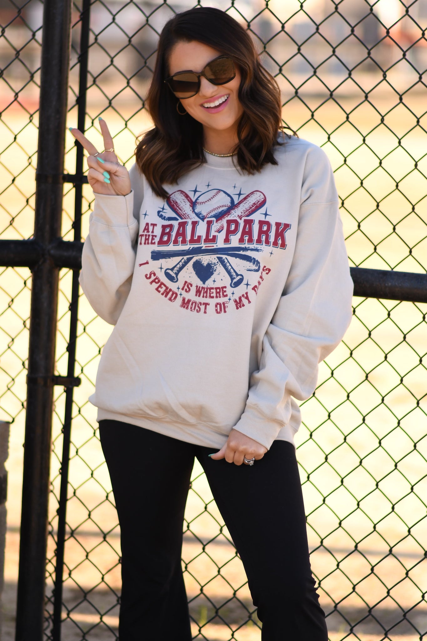 At The Ballpark Is Where I Spend Most Of My Days Sweatshirt