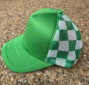 RTS Green Checkered Trucker Hat