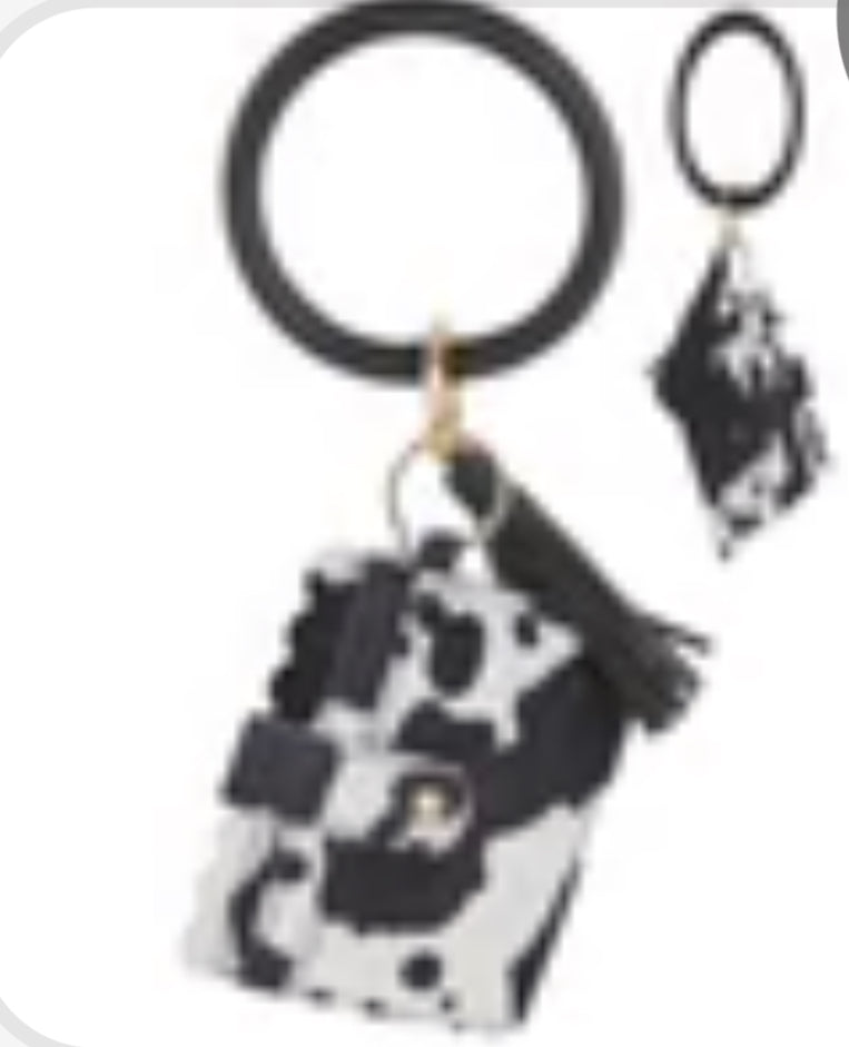 Cow Hide Bangle/Key-Chain/Wallet w/ ID Window