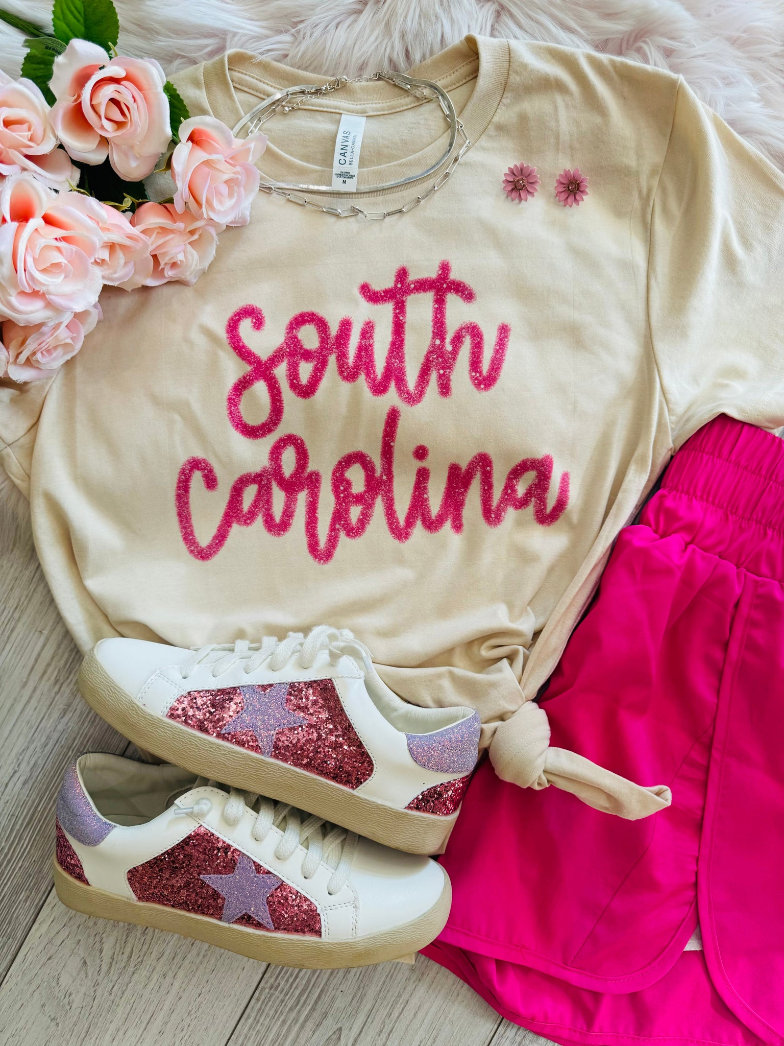 South Carolina Faux Tinsel Tee