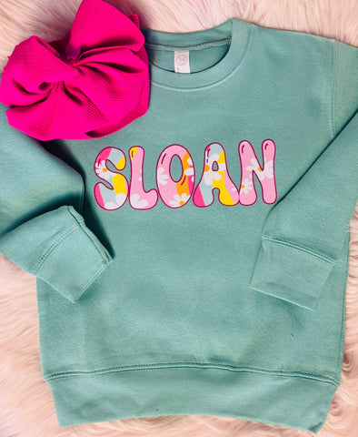 Toddler Custom Name Sweatshirt **PINK FRIDAY SALE**