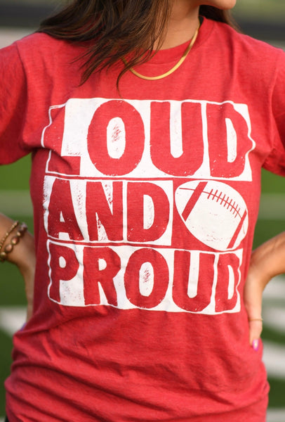 **SALE** RTS Heather Red Loud And Proud Tee