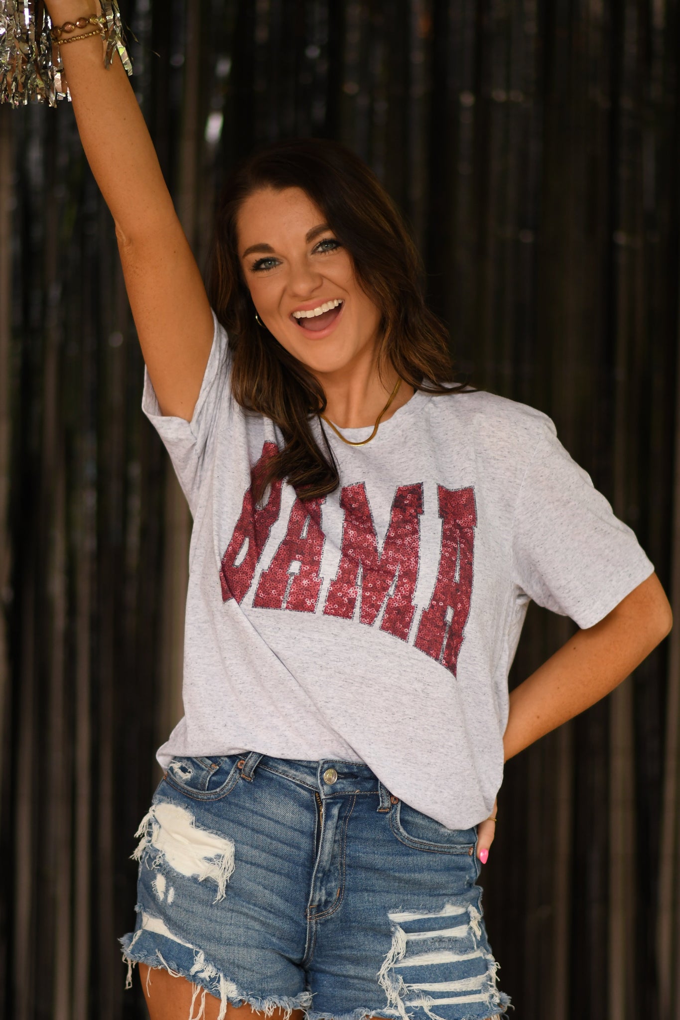 Bama Faux Sequin Tee