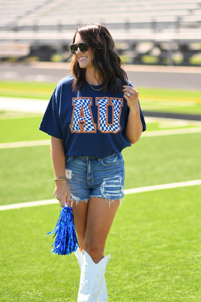 AU Checkered Tee