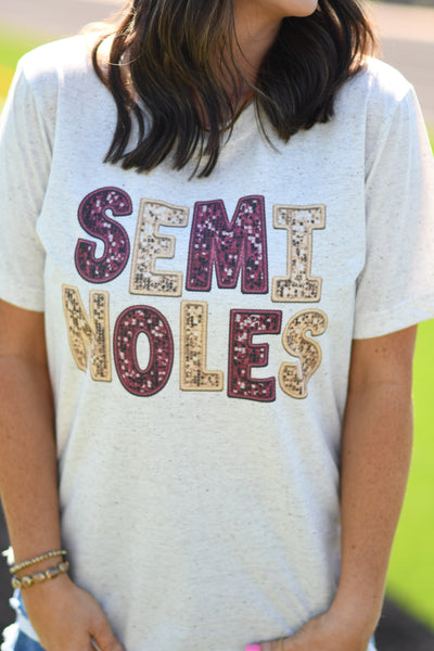 Seminoles Faux Sequins Tee