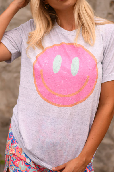 Tri Color Smiley Tee