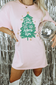 Come let us adore him FAUX glitter - Multiple Styles