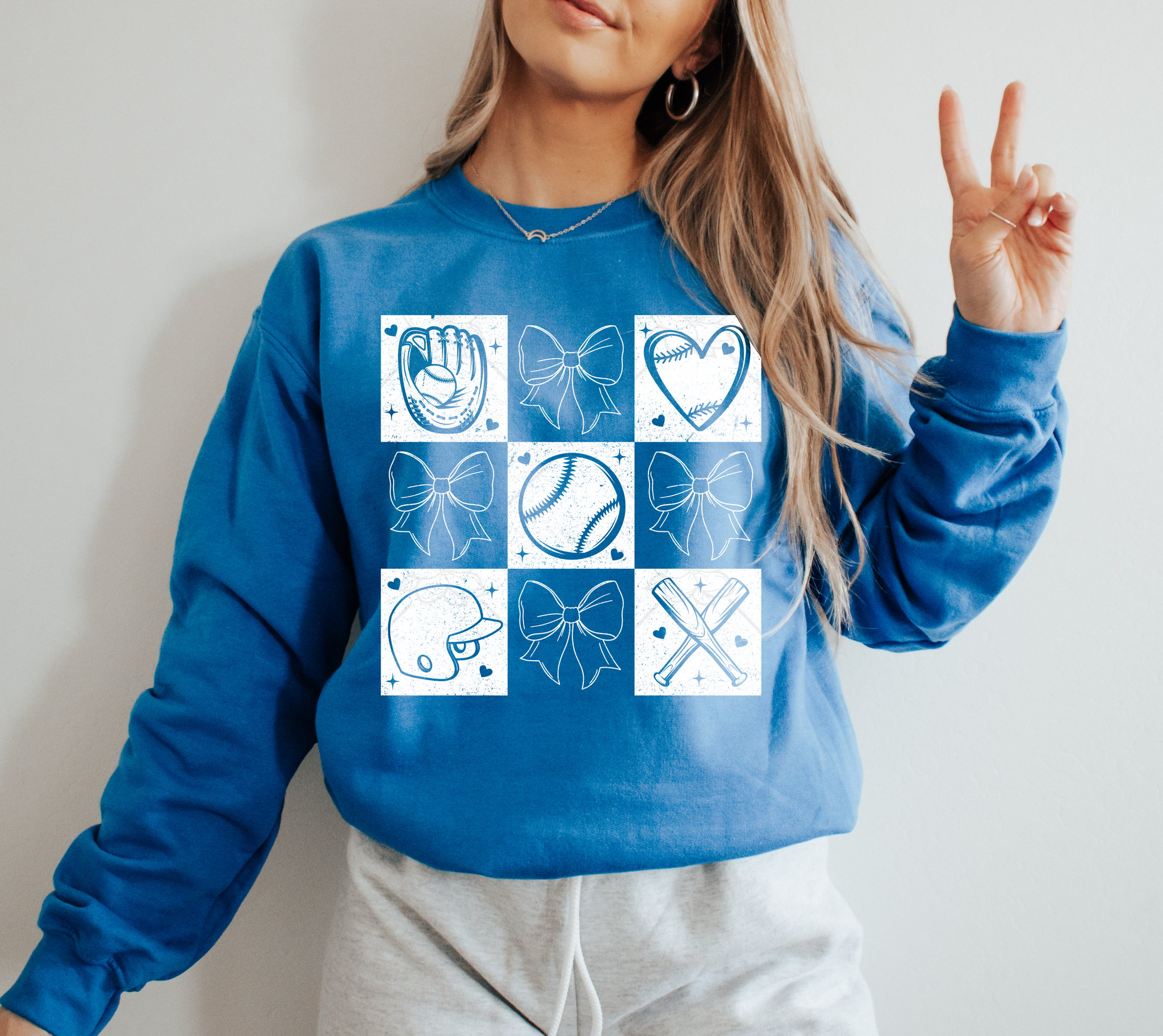 Baseball Bow Sweatshirt - DEAL