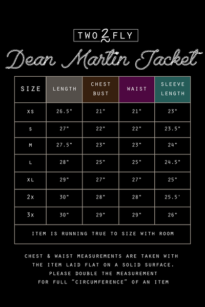 THE DEAN MARTIN JACKET [XL & 3X ONLY]