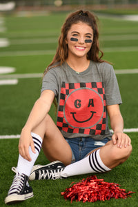 GA Checkered Smiley Tee