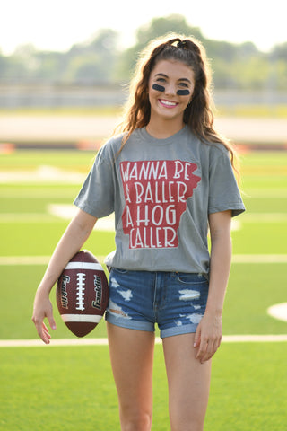 Wanna Be A Baller Hog Caller Tee