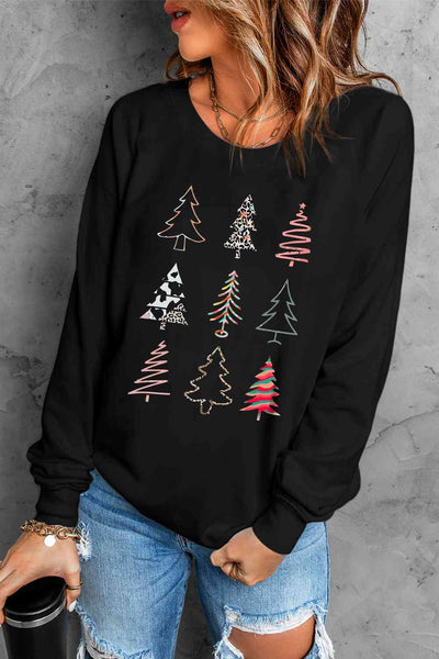 Chrismas Tree Graphic Sweatshirt