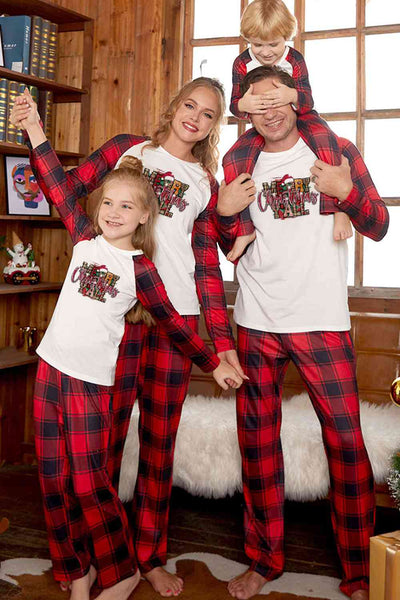 MERRY CHRISTMAS Y'ALL Graphic Top and Plaid Pants Set