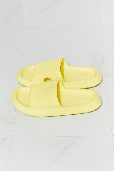 MMShoes Arms Around Me Open Toe Slide in Yellow